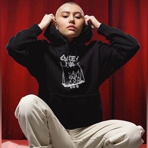 Graphic Hoodie Obey Double Fairy Swing Hoodie. Size M. Black Graphic Hoodie